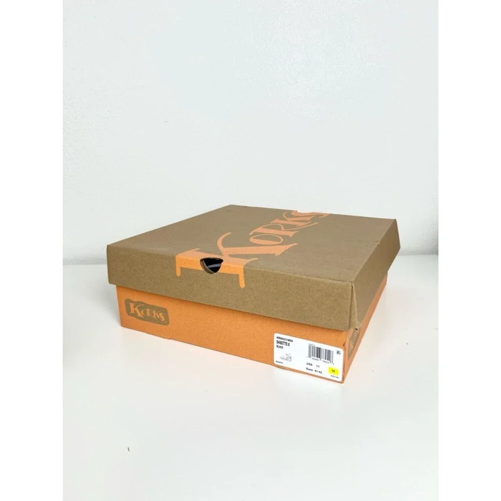 NIB Korks Kork-Ease ‘Babette’ Black Cork Platform Sandal Heels Summer New in Box